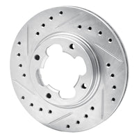 R1 Concepts R1 87-94 Subaru Justy Front Left Drilled & Slotted Silver Brake Rotor