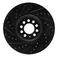 R1 Concepts R1 00-06 Audi TT Quattro Front Right Drilled & Slotted Black Brake Rotor