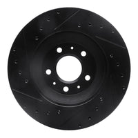 R1 Concepts R1 04-08 Cadillac CTS Front Right Drilled & Slotted Black Brake Rotor