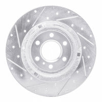 R1 Concepts R1 11-15 VPG MV-1 Rear Right Drilled & Slotted Silver Brake Rotor