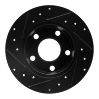 R1 Concepts R1 99-02 Audi A6 Quattro Rear Right Drilled & Slotted Black Brake Rotor