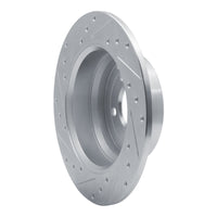 R1 Concepts R1 96-04 Volvo C70 Rear Right Drilled & Slotted Silver Brake Rotor