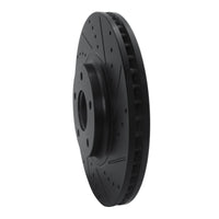 R1 Concepts R1 03-05 Nissan Maxima Front Right Drilled & Slotted Black Brake Rotor