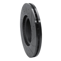 R1 Concepts R1 18-25 Land Rover Defender 110 Front Left Drilled & Slotted Black Brake Rotor