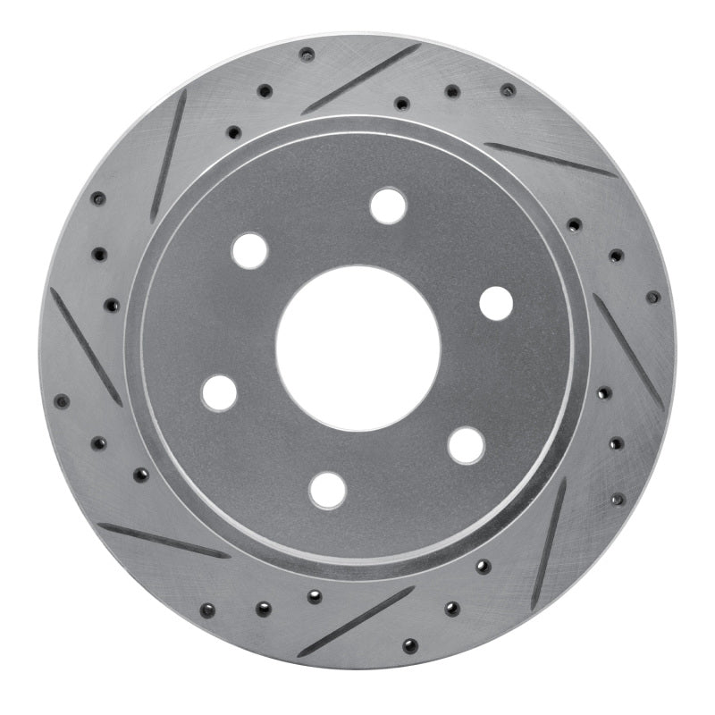 R1 Concepts R1 03-05 Chevrolet Express 2500 Rear Left Drilled & Slotted Silver Brake Rotor