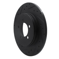 R1 Concepts R1 03-05 Lincoln AVIATOR Rear Left Drilled & Slotted Black Brake Rotor