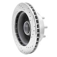 R1 Concepts R1 92-94 Ford E-350 Econoline Club Wagon Front Left Drilled & Slotted Silver Brake Rotor