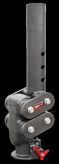 GEN-Y Hitch Gen-Y Spartan Torsion-Flex 5in Offset 4in RD Tube Gooseneck 2-5/16in Coupler Standard Height