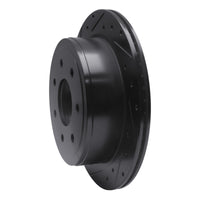 R1 Concepts R1 04-11 Ford F-150 RWD Rear Left Drilled & Slotted Black Brake Rotor