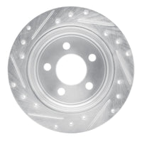 R1 Concepts R1 03-07 Jeep Liberty Rear Right Drilled & Slotted Silver Brake Rotor