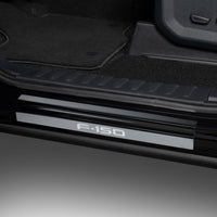 Putco 15-20 Ford F-150 - SuperCrew w/ F-150 Etching (4pcs) Black Platinum Door Sills