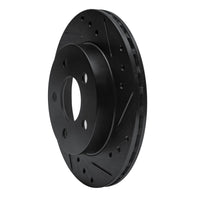 R1 Concepts R1 93-98 Ford Thunderbird Rear Right Drilled & Slotted Black Brake Rotor