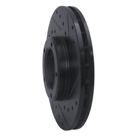 R1 Concepts R1 85-92 Toyota Pickup Front Right Drilled & Slotted Black Brake Rotor