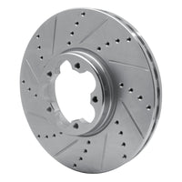 R1 Concepts R1 15-25 Ford Transit-350 HD/DRW Front Left Drilled & Slotted Silver Brake Rotor
