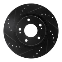 R1 Concepts R1 09-15 Mitsubishi Lancer Front Left Drilled & Slotted Black Brake Rotor