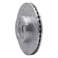 R1 Concepts R1 71-97 Jaguar XJ12 Front Left Drilled & Slotted Silver Brake Rotor