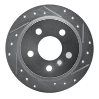 R1 Concepts R1 14-24 Mini Cooper (Excl Clubman) Rear Right Drilled & Slotted Silver Brake Rotor
