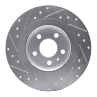 R1 Concepts R1 18-25 Volvo S60 Rear Right Drilled & Slotted Silver Brake Rotor