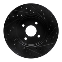 R1 Concepts R1 02-04 Ford Focus Front Left Drilled & Slotted Black Brake Rotor