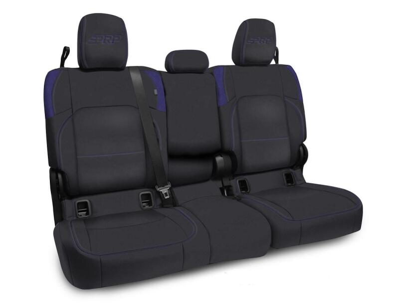 PRP Seats PRP Jeep Wrangler JT Rear Bench Covers - with Armrest - Black/Purple