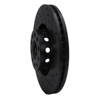 R1 Concepts R1 00-03 Audi A8 Front Right Drilled & Slotted Black Brake Rotor