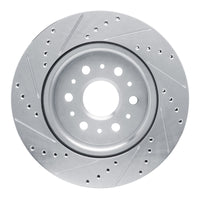 R1 Concepts R1 17-25 Buick Enclave Rear Right Drilled & Slotted Silver Brake Rotor