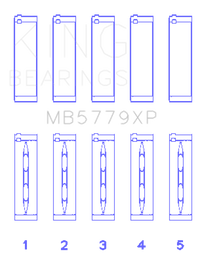 King Engine Bearings Audi CDAA/ CDHA/ CHHA/ CHHB/ CJXA/ CJXB (Size 0.26) Main Bearing Set