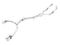 AWE Tuning Audi B9 S5 Sportback Track Edition Exhaust - Non-Resonated (Silver 102mm Tips)