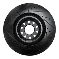 R1 Concepts R1 01-03 Audi S8 Front Right Drilled & Slotted Black Brake Rotor
