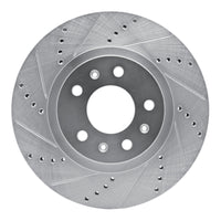 R1 Concepts R1 03-07 Cadillac CTS Front Left Drilled & Slotted Silver Brake Rotor