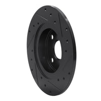 R1 Concepts R1 87-89 Toyota MR2 Rear Left Drilled & Slotted Black Brake Rotor
