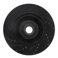 R1 Concepts R1 08-25 Ford E-250 Front Right Drilled & Slotted Black Brake Rotor