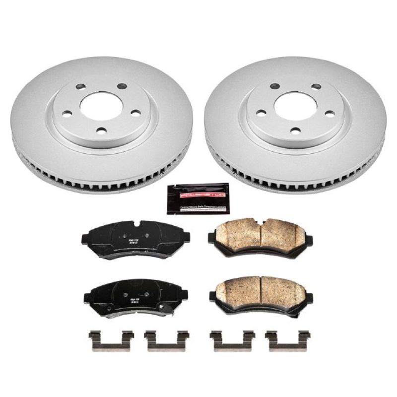 PowerStop Power Stop 98-02 Cadillac Seville Front Z17 Evolution Geomet Coated Brake Kit