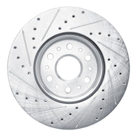 R1 Concepts R1 17-25 Buick Enclave Front Right Drilled & Slotted Silver Brake Rotor