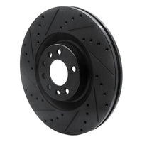 R1 Concepts R1 08-11 Saab 9-3 Front Left Drilled & Slotted Black Brake Rotor
