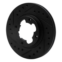 R1 Concepts R1 87-94 Subaru Justy Front Left Drilled & Slotted Black Brake Rotor