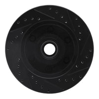 R1 Concepts R1 94-02 Chevrolet C2500 Front Left Drilled & Slotted Black Brake Rotor