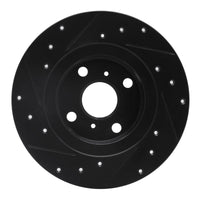 R1 Concepts R1 87-89 Toyota MR2 Rear Right Drilled & Slotted Black Brake Rotor