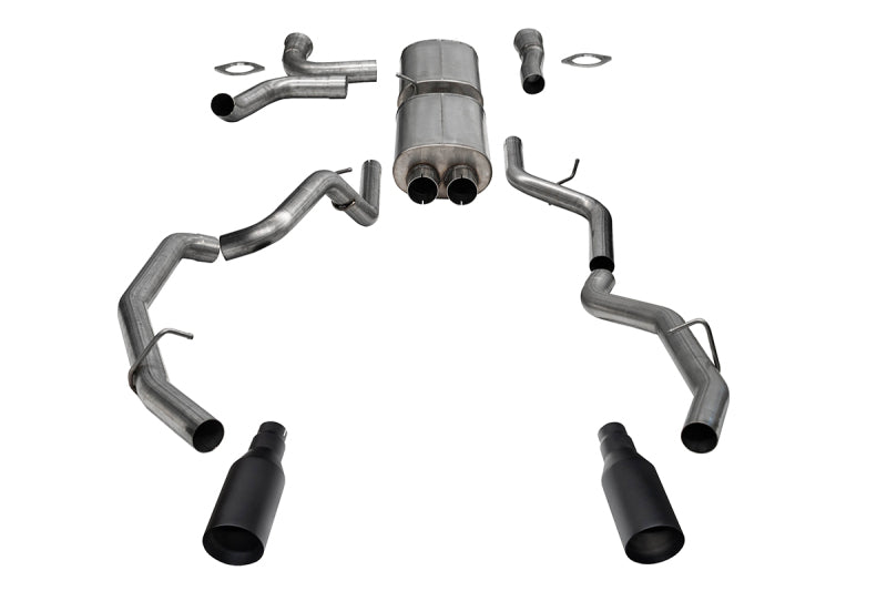 CORSA Performance Corsa 25-26 RAM 1500 RHO Crew Cab 3.0L Turbo Cat-Back Dual Rear Exit w/ 5in Single Black Pro Series