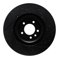 R1 Concepts R1 18-24 Land Rover Discovery Front Left Drilled & Slotted Black Brake Rotor