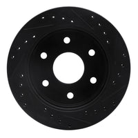 R1 Concepts R1 1988-2000 Cadillac Escalade Front Left Drilled & Slotted Black Brake Rotor