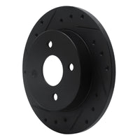R1 Concepts R1 91-98 Saturn SC2 Rear Left Drilled & Slotted Black Brake Rotor