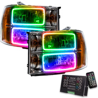 ORACLE Lighting Oracle 07-13 GMC Sierra SMD HL - Square Ring Design - ColorSHIFT w/ 2.0 Controller
