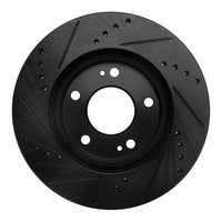 R1 Concepts R1 00-24 Chrysler SEBRING Front Right Drilled & Slotted Black Brake Rotor
