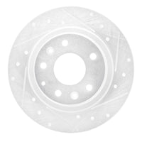 R1 Concepts R1 16-18 Mazda CX-3 Rear Right Drilled & Slotted Silver Brake Rotor