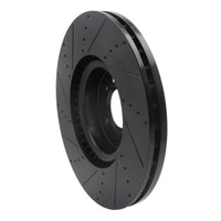 R1 Concepts R1 18-25 Land Rover Range Rover Front Right Drilled & Slotted Black Brake Rotor