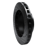 R1 Concepts R1 86-91 Porsche 928 Right Front Drilled & Slotted Black Brake Rotor