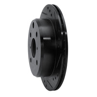 R1 Concepts R1 82-85 Toyota Celica Rear Right Drilled & Slotted Black Brake Rotor