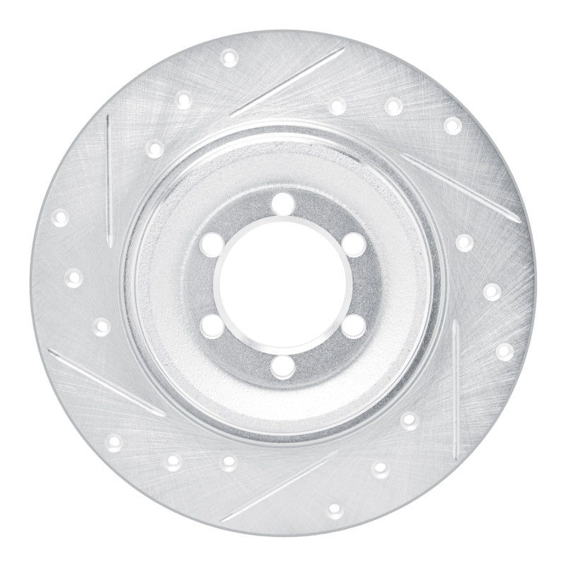 R1 Concepts R1 75-79 Alfa Romeo Sport Rear Left Drilled & Slotted Silver Brake Rotor