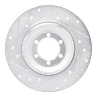 R1 Concepts R1 75-79 Alfa Romeo Sport Rear Left Drilled & Slotted Silver Brake Rotor